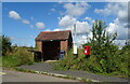 Bus stop and shelter on the A438, Trumpet in HR8 2QA