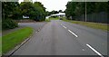 Looking along Singer Road to the roundabout on Stroud Road in G75 0UP