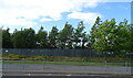 Perimeter fence, GCHQ, Cheltenham  in GL51 0JZ