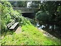 Bench alongside the river, Wimborne in BH21 2QL
