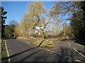 Sendgrove: Vicarage Lane and Woodhill junction in GU23 7HT