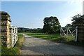 Footpath onto the Castle Howard Estate in Coneysthorpe