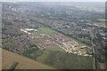 New estate under construction, SW edge of Spalding: aerial 2021 in PE11 2UD
