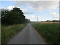 Walking  Low  Road  junction  with  Simpers  Drift  on  the  right in Great Glemham
