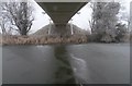 Under the foot bridge - frozen canal in NG10 3FZ