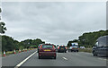 Heavy traffic on the M40 west-bound in HP10 9EL