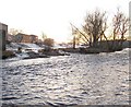 The weir from downstream, Otley in LS21 2BZ