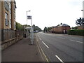 Bus stop and shelter on Cambuslang Road (A724) in G72 7FF