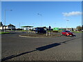 Roundabout on Glasgow Road (A724), Blantyre in G72 0PU
