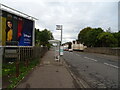 Bus stop and shelter on Newarthill Road in ML1 5EU