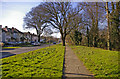 Footway along Houndsden Road, London, N21, looking west. in N21 1DE