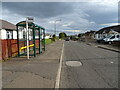 Bus stop and shelter on the B7015, Stoneyburn in Stoneyburn