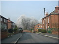 St Joseph's Mount , junction with Wakefield Road, on a frosty morning in WF8 4RT