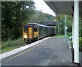 Looe line train approaches Sandplace Halt in PL13 1PL