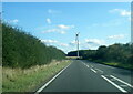 A619 Worksop Road with wind turbine ahead in S43 4HJ