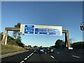 Junction 9 signage - northbound M6 in WA16 0HP