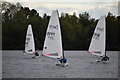 Dinghy sailing on Blashford Lake in BH24 3PG