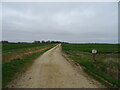 Farm track towards Ash Holt in Kirkby la Thorpe & South Kyme Ward