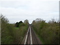 Railway towards Sleaford in Helpringham