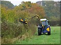 Hedge cutting near Ufton Fields Farm in DE55 7LQ
