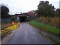 Railway bridge over Wych Elm Lane, Woolmer Green in SG3 6JP