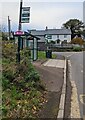 Llangybi bus stop and shelter, Monmouthshire in NP15 1QF