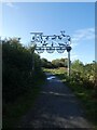 Sculpted gateway at Yatton for Strawberry Line in BS49 4BP