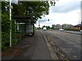 Bus stop and shelter on Glasgow Road (A761), Paisley in PA1 3LT