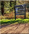 Coppice Mawr Wood nameboard, Monmouthshire in NP16 6BS