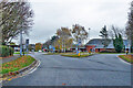 Roundabout in industrial and retail area, Kettering in NN15 6YA