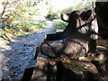 Bear hug sculpture seat, Scadbury Park in BR5 2SP