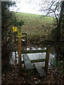 Public footpath crossing Ochrelay Brook in SK6 8AE