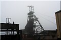 Headframe and surrounding buildings at Geevor Tin Mine in TR19 7UF