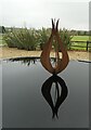 Sculpture by the lakes - Reflected sculpture next to car park in DT2 8QU