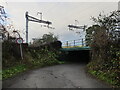 Bridge at Bishton signal box, Bishton, Newport in Bishton Community