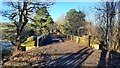 The old railway bridge of the Alston to Haltwhistle line over Knar Burn in CA8 7NJ