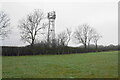 Mobile phone mast above Lower Clopton in CV37 0QX