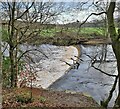 Weir on River Goyt from Woodbank Memorial Park in SK6 2DE