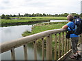 Thames meanders from Thames Path footbridge nr Buscot in SN7 8DQ
