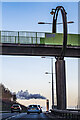 A pedestrian footbridge over the A50 at Stoke-on-Trent in ST3 2DB