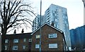 Tower blocks behind Park Street, Luton in LU1 3NF