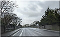 The A370 crossing the railway bridge in BS24 9JQ