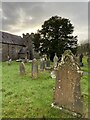 Llanegwad churchyard towards dusk in SA32 7NH