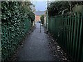 Footpath out of the park onto Dallington Road in NN5 7AU