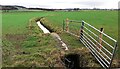 Field drain with culvert in field at Plumpton Hall in CA11 9NN