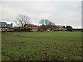 Autumn sown crop and houses on the fringe of Skellingthorpe in LN6 0YW