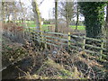 Drain passing beneath a fence, Low Hameringham in Hameringham