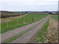 Farm track and barn near Sparkford in BA22 7PL