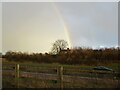 Rainbow beyond the A46 near Flintham in Syerston