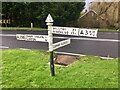 Somerset County Council fingerpost - on the A358 Combe Florey in TA4 3HX